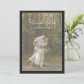 Carte Classic Calligraphy Nostalgic Luxury Save the Date (Debout devant)