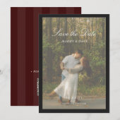 Carte Classic Calligraphy Nostalgic Luxury Save the Date (Devant / Derrière)
