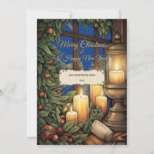 Carte Classic Candlelight Personalized Christmas Card   (Devant)