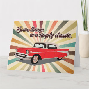 Carte Classic Car Retro Happy Birthday Greeting