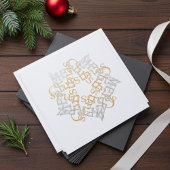 Carte Classic Christmas Star Gold Silver Calligraphy Art