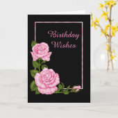 Carte Classic Coin rose Roses Bouquet Anniversaire (Fleur jaune)