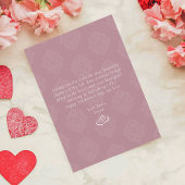 Carte Classic Damask Elegant Script Valentine's Day Card