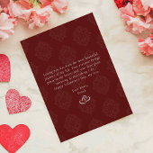 Carte Classic Damask Elegant Script Valentine's Day Card
