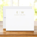 Carte Classic Elegant Or Moderne minimaliste Merci<br><div class="desc">Express gratitude avec style en utilisant nos Cartes de Remerciements Monogramme minimaliste Élégant Moderne Classique. Conçues avec soin, ces cartes allient élégance intemporelle et minimalisme contemporain, ce qui en fait le choix idéal pour transmettre votre appréciation. Réalisées avec précision et attention aux détails, ces cartes de remerciement ne sont pas...</div>
