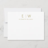 Carte Classic Elegant Or Moderne minimaliste Merci (Devant)