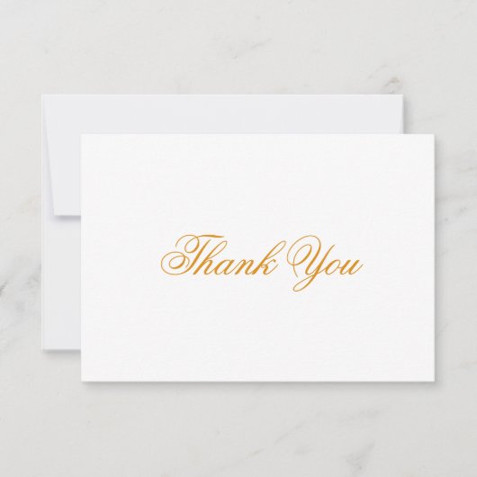 Carte Classic Gold Script Thank You Note Card (Devant)