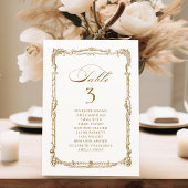 Carte Classic Gold Vintage Frame Classic mariage