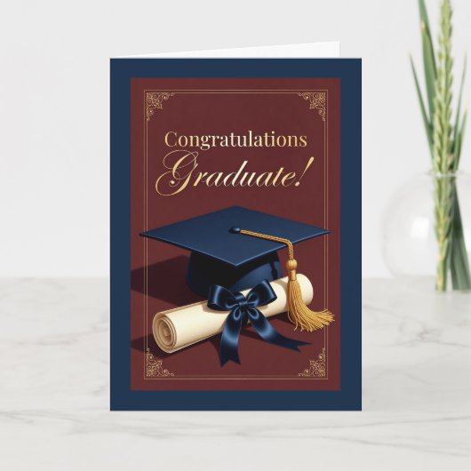 Carte Classic Graduation Achievement Theme (Devant)