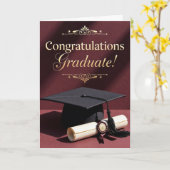 Carte Classic Graduation Ceremony Theme (Fleur jaune)