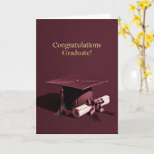Carte Classic Graduation Ceremony Theme (Fleur jaune)