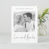 Carte Classic Love Merci Mariage photo Merci (Debout devant)
