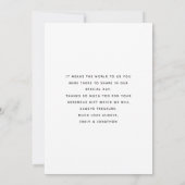 Carte Classic Love Merci Mariage photo Merci (Dos)