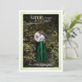 Carte Classic Luxury Sophisticated Photo Couple Wedding (Debout devant)