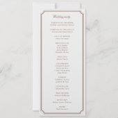 Carte Classic Monorgam Brown Ecru Mariage Crest Programm (Dos)