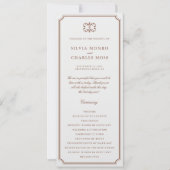 Carte Classic Monorgam Brown Ecru Mariage Crest Programm (Devant)