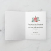 Carte Classic Nordic Red Grange Pine d'hiver sapin de No (Intérieur)