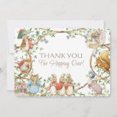 Carte Classic Peter le lapin Baby shower Merci voiture (Dos)