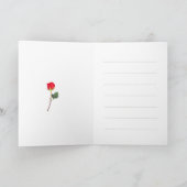 Carte Classic Red Rose Birthday folded Greeting Card (Intérieur)