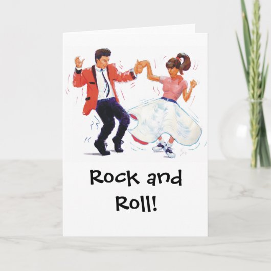 Carte Classic Rock et Roll Jive Dancing (Devant)