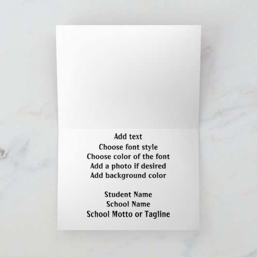 Carte Classic Silver Class of 2024 Alumni (Intérieur)