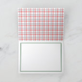 Carte Classic Vert Rouge Bleu Blanc Plaid Motif Holiday (Intérieur)