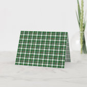 Carte Classic Vert Rouge Bleu Blanc Plaid Motif Holiday (Dos)