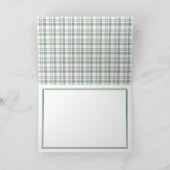 Carte Classic Vert Rouge Bleu Blanc Plaid Motif Holiday (Intérieur)