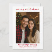 Carte Classic White Festive Photo Collage Christmas Card (Devant)