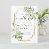 Carte Classic White Rose Mariage or (Debout devant)