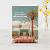 Carte Classic with Excellent Mileage Funny Birthday Card (Fleur jaune)