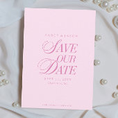 Carte Classieuse de Mise en Garde Rose Pastel Élég