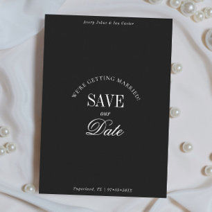 Carte Classieuse Noir et Blanc Élégante pour Sauve