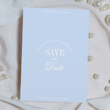 Carte Classieuse Pastel Bleu Élégante pour Sauvega