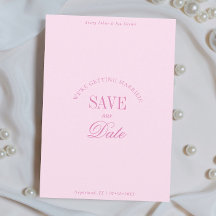 Carte Classieuse Rose Pastel Élégante pour Sauvega