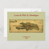 Carte classique 1805 Antiquaire d'Hispaniola (Devant / Derrière)
