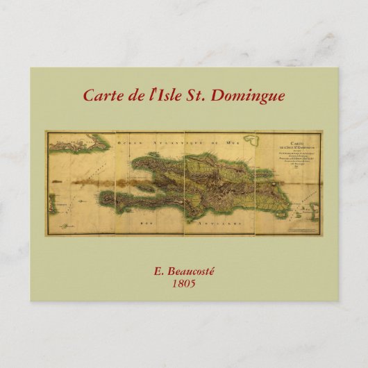 Carte classique 1805 Antiquaire d'Hispaniola (Devant)