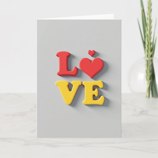 Carte Classique Amour Gras (Devant)