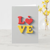 Carte Classique Amour Gras (Fleur jaune)