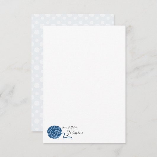 Carte classique Ball en Fil Bleu (Devant / Derrière)