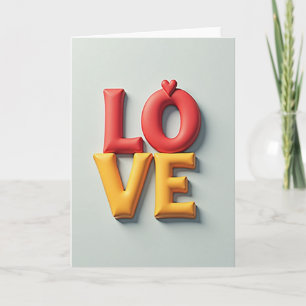 Carte Classique Ballon d'Amour