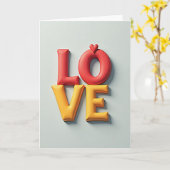 Carte Classique Ballon d'Amour (Fleur jaune)