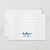 Carte classique bleue personnalisée Knit Stitch (Devant)