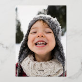 Carte classique Botanique Noir Deux Photo Noël (Verso)