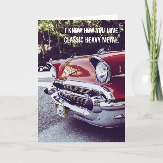 Carte classique Chevy Heavy Metal Birthday Card (Devant)