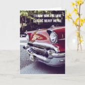 Carte classique Chevy Heavy Metal Birthday Card (Fleur jaune)