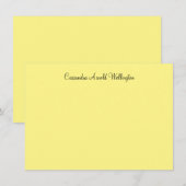 Carte classique citron plat personnalisée (Devant / Derrière)