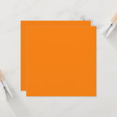 Carte Classique Citrouille classique couleur orange uni (Devant/Arrière en situation)