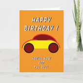 Carte classique d'anniversaire de voiture (Devant)