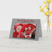 Carte classique d'anniversaire de voiture (Fleur jaune)